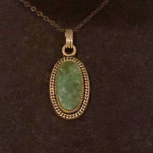 Gold Filled Jade Necklace